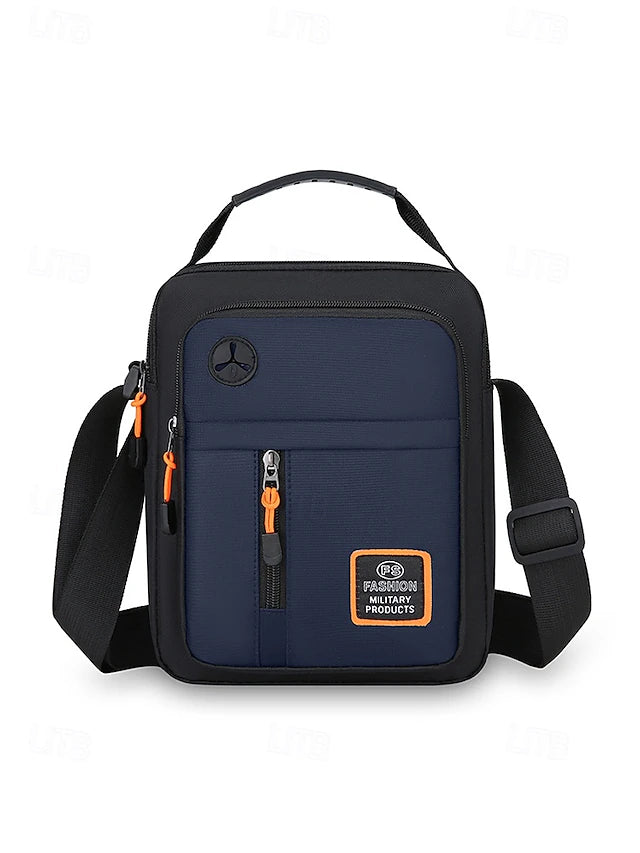 Bolsa Crossbody Oxford Multi Compartimentos - Negro