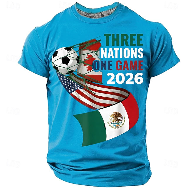 Camiseta Three Nations la Copa Mundia 2026 - Azul Cielo