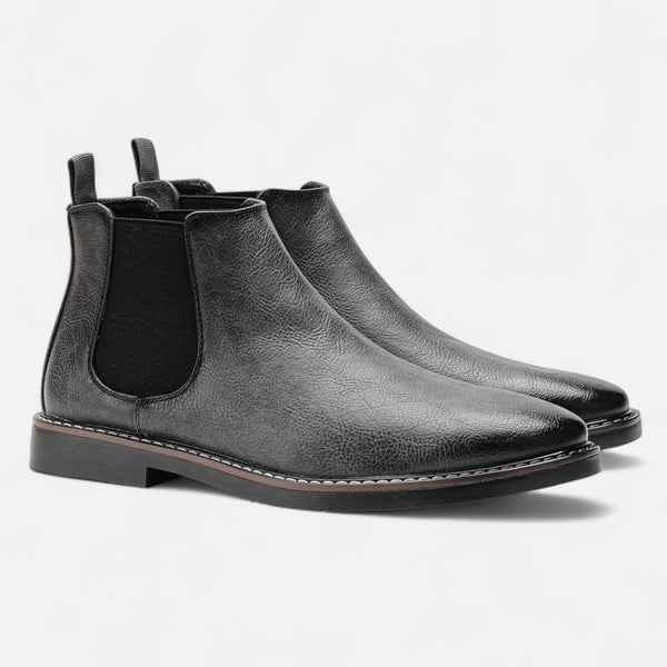 Botas Chelsea Royale Cuero Vegano - Gris Oscuro