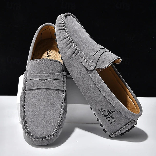 Mocasín Retro Comfort Drive - Gris claro