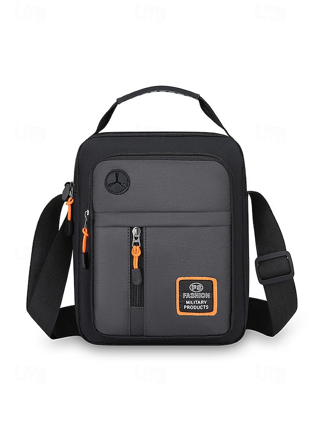 Bolsa Crossbody Oxford Multi Compartimentos - Gris