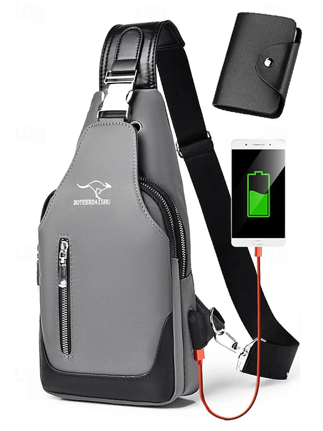 Bolsa Tiracolo USB Urban Shield - Azul