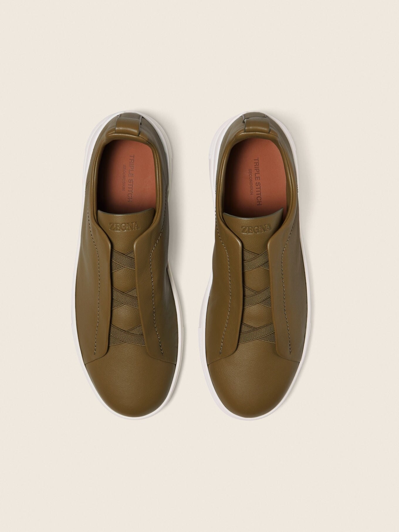 Triple Stitch SECONDSKIN Slip-On Zapatilla - Verde militar