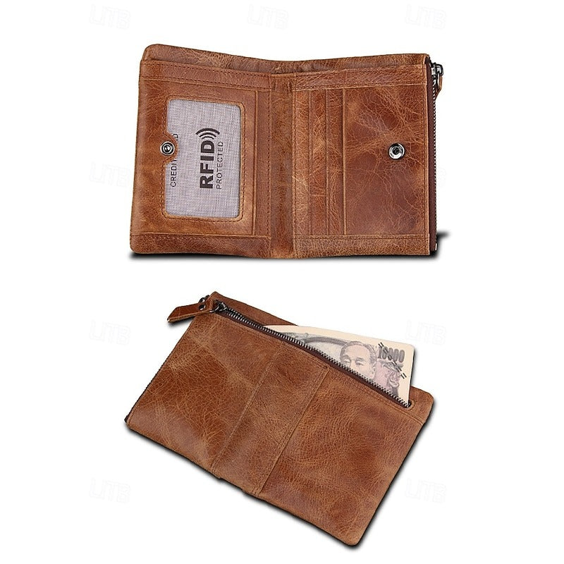Cartera Compacta RFID - Café