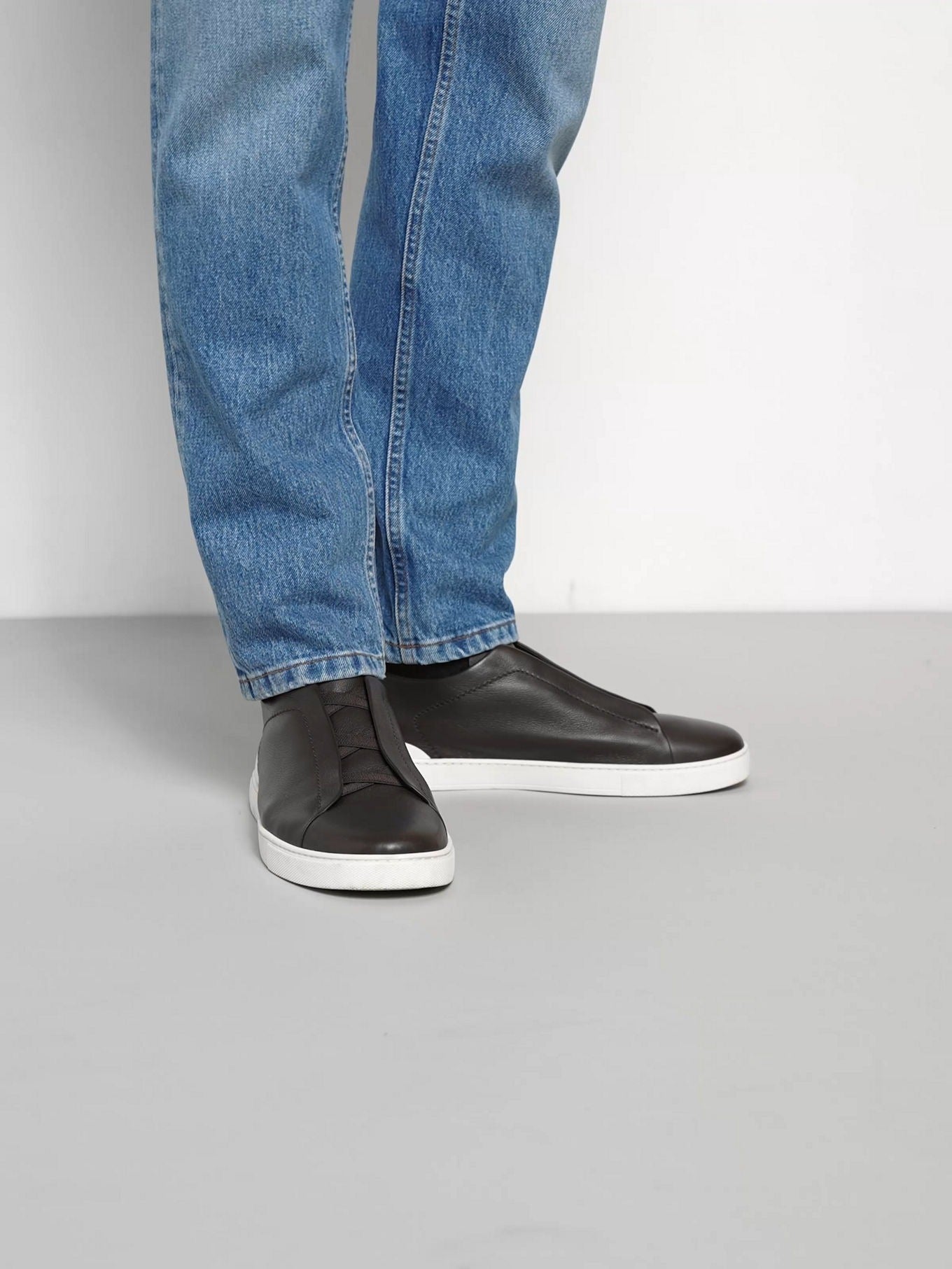 Triple Stitch SECONDSKIN Slip-On Zapatilla - Marrón oscuro