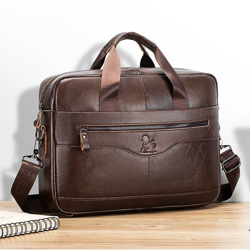 Portafolio de Cuero para Laptop - Negro
