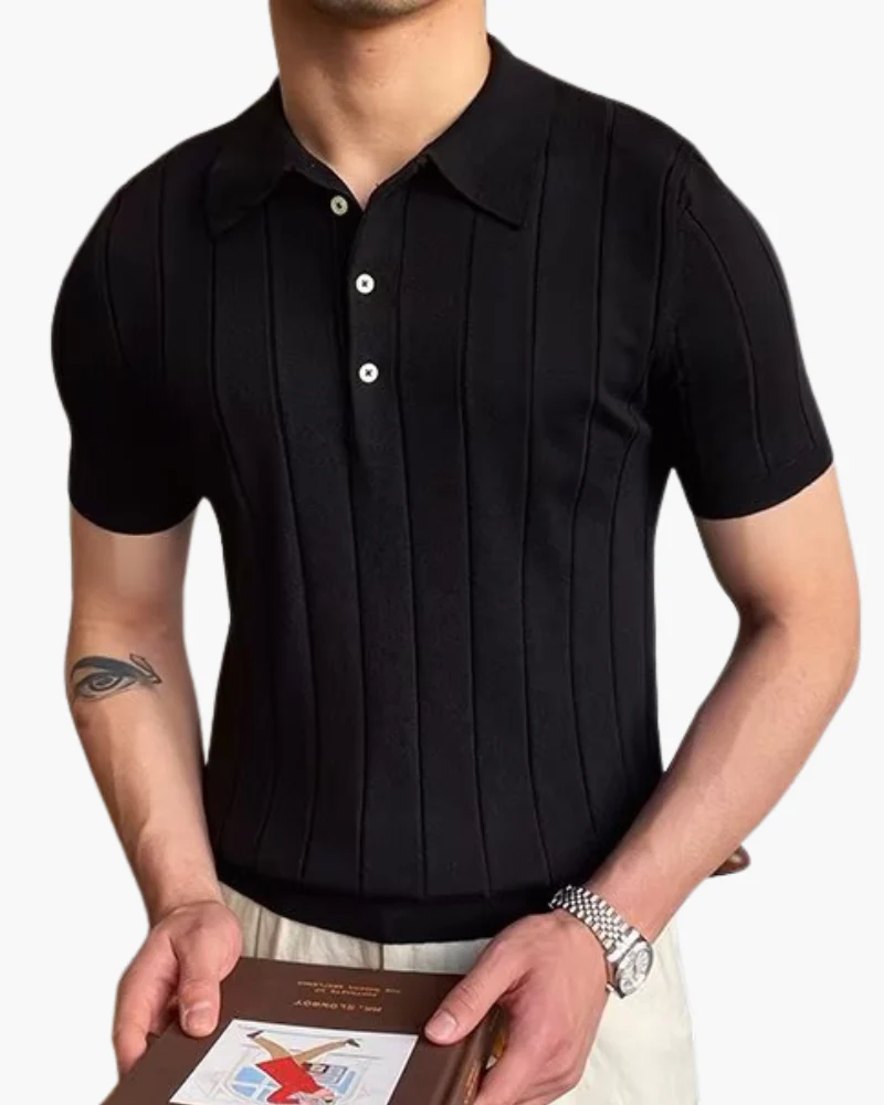 Polo Luxe de Algodón – Negro