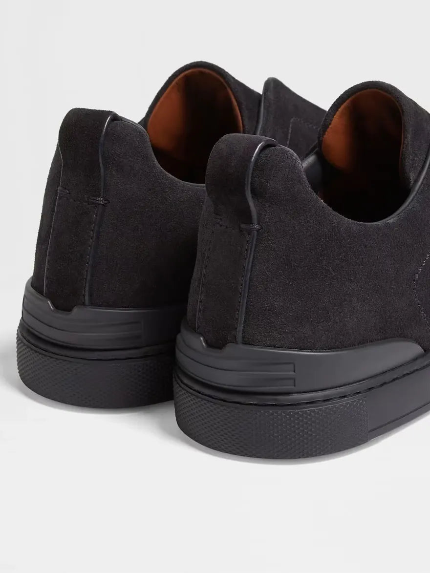 Triple Stitch Negro Gamuza Zapatillas