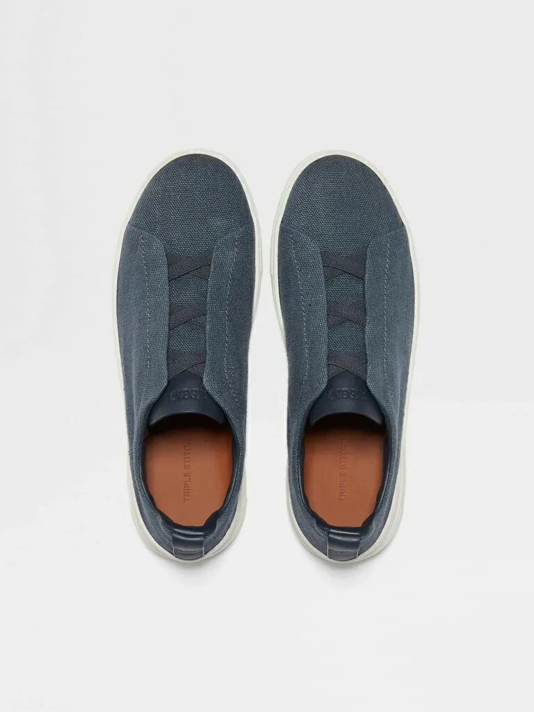 Triple Stitch Lona Zapatillas – Azul