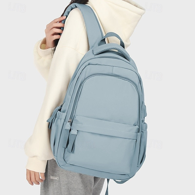 Mochila de Nylon con Cierre - Púrpura