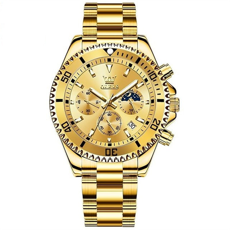 Reloj Cronógrafo Deportivo - Dorado