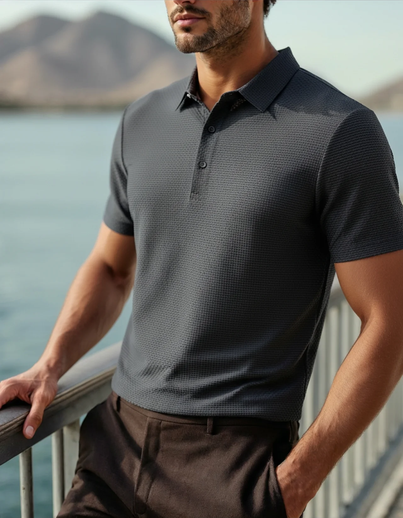 Polo AeroMesh - Negro