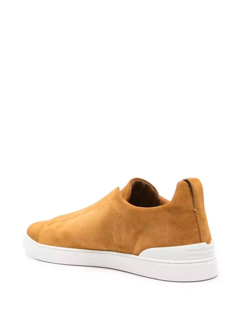 Triple Stitch Gamuza Zapatillas – Mostaza