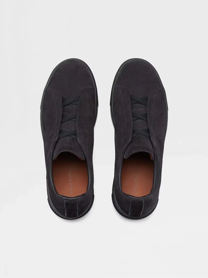 Triple Stitch Negro Gamuza Zapatillas