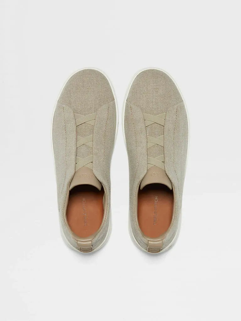 Triple Stitch Lona Zapatillas – Arena