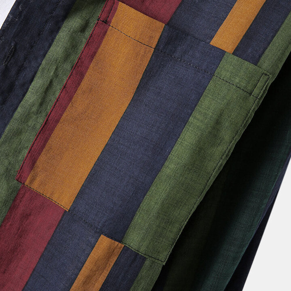 Camisa de Lino con Rayas Riviera – Multicolor