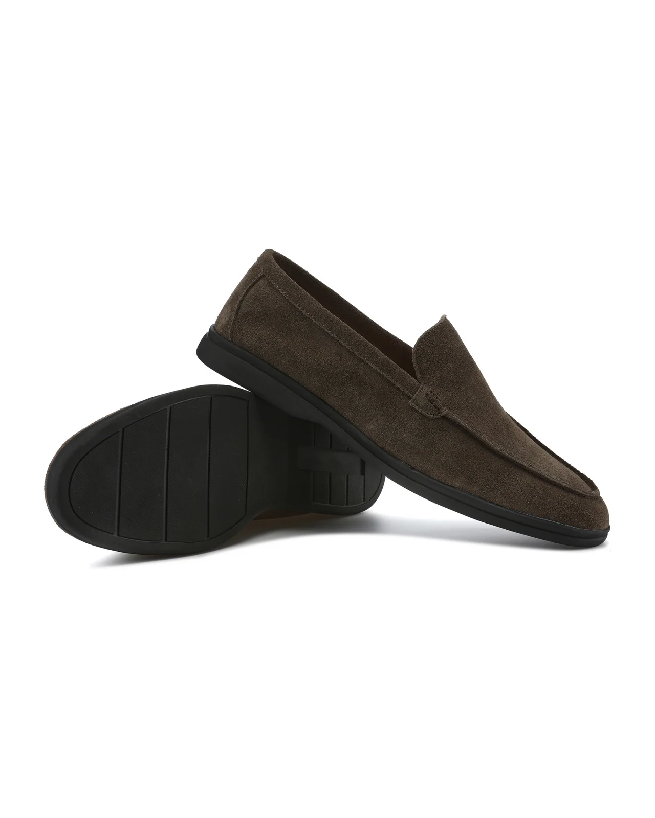 Luxe Gamuza Loafers - Oliva