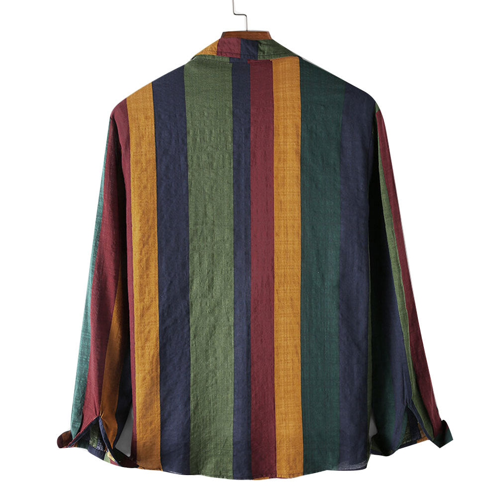 Camisa de Lino con Rayas Riviera – Multicolor