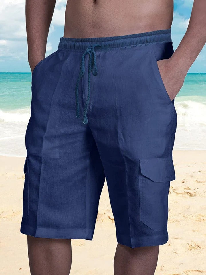 Shorts Cargo de Lino - Verde