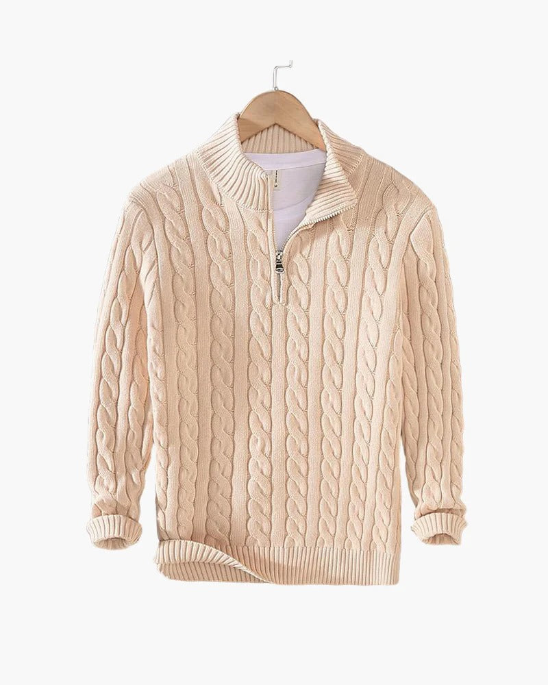 Conjunto Half-Zip de Punto Riviera – Beige