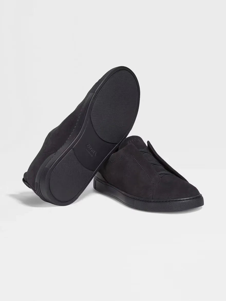 Triple Stitch Negro Gamuza Zapatillas