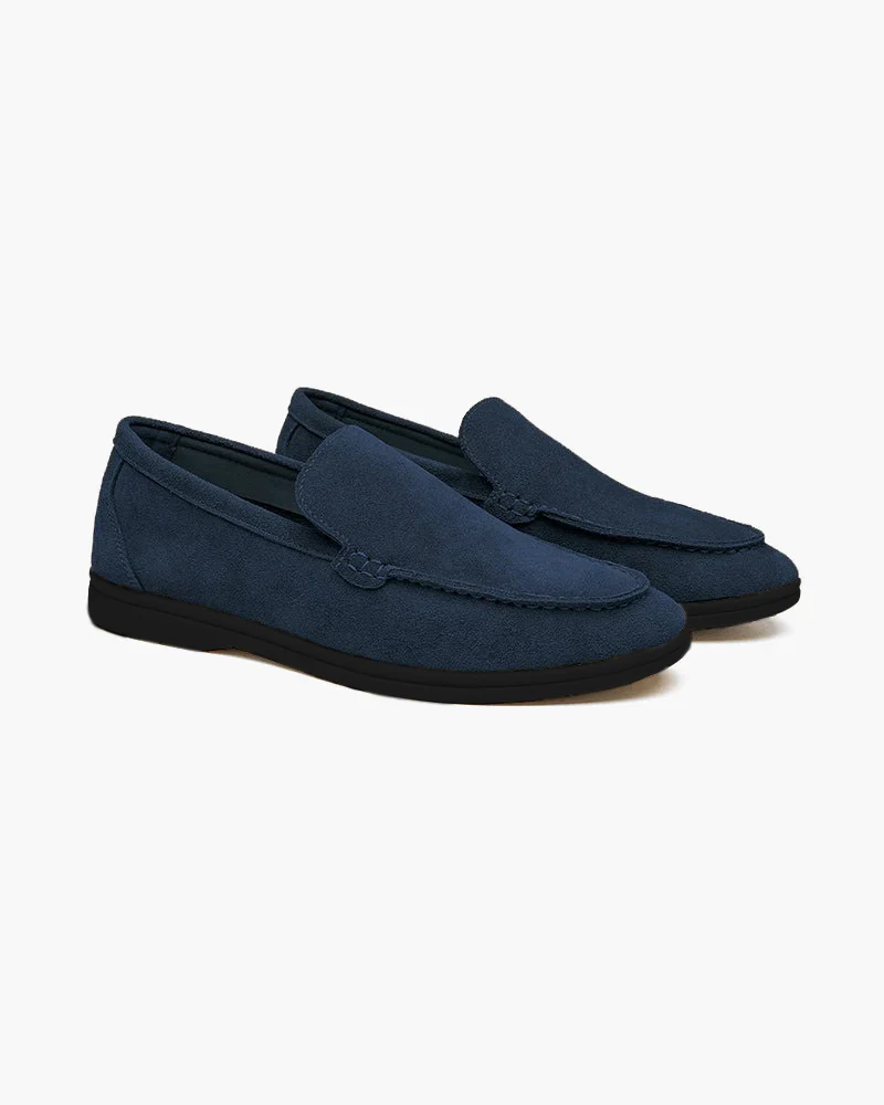 Luxe Gamuza Loafers - Marine Azul