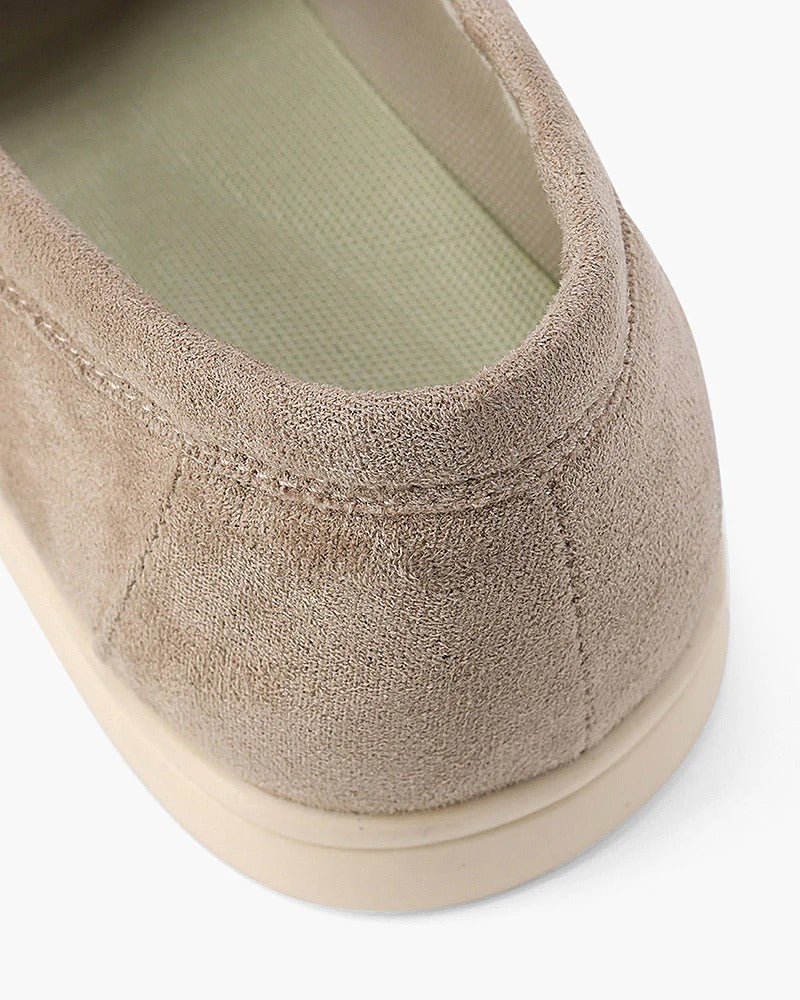 Mocasines de ante confort - Topo