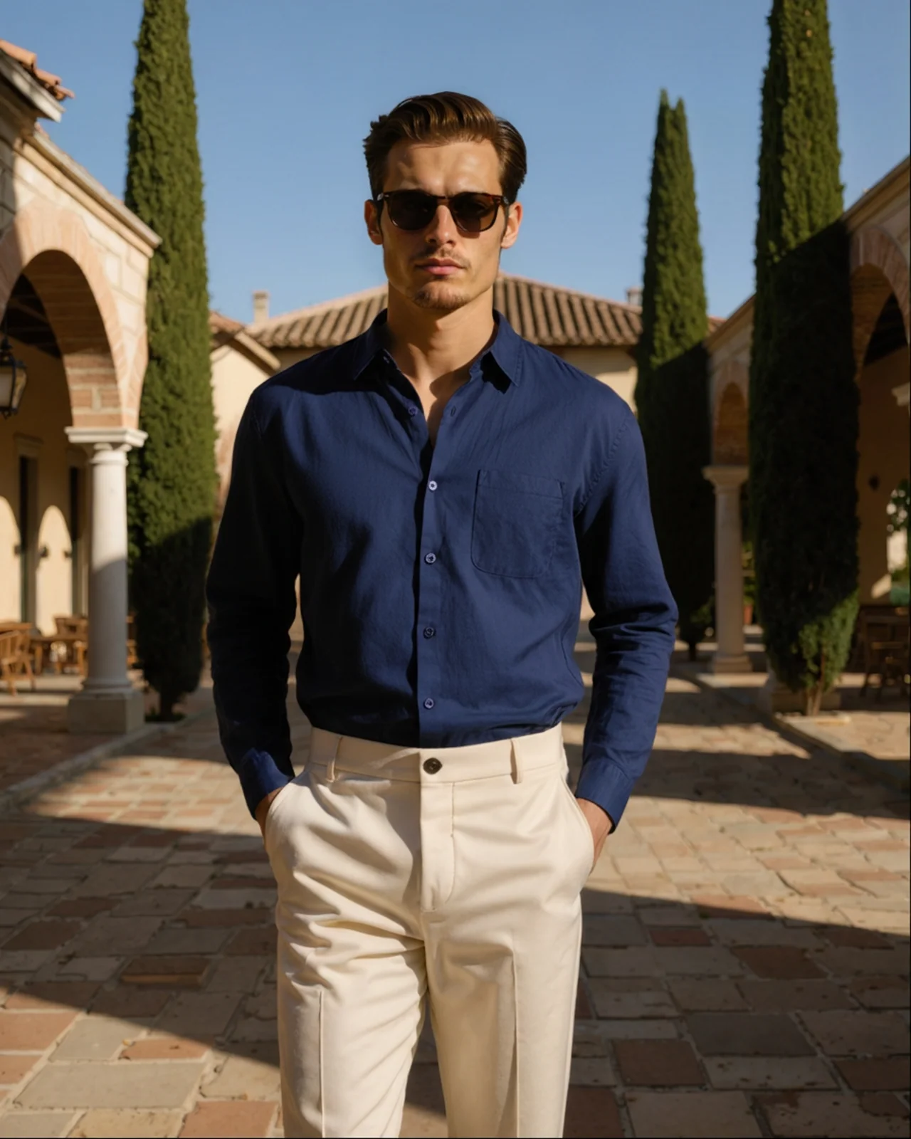 Camisa Linen Breeze – Azul