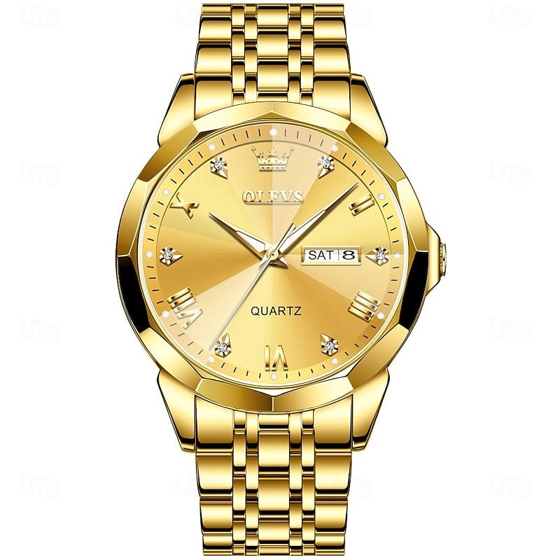 Reloj Romano Luminoso - Dorado