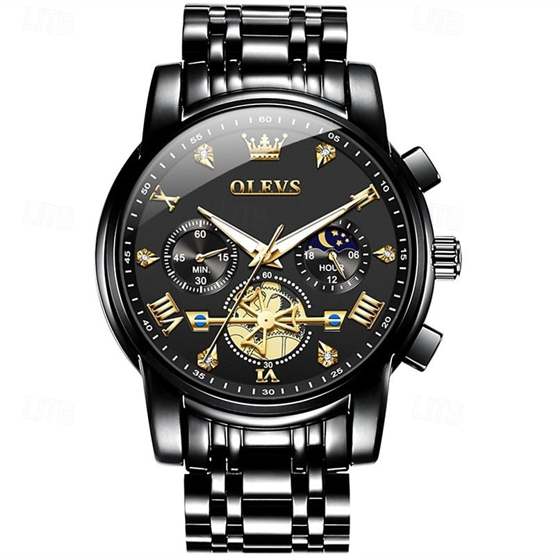 Reloj Cronógrafo Lunar - Negro