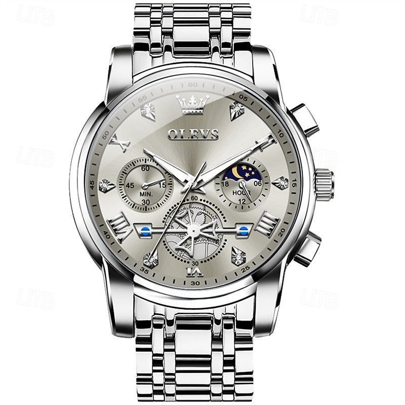 Reloj Cronógrafo Lunar - Gris/Plata