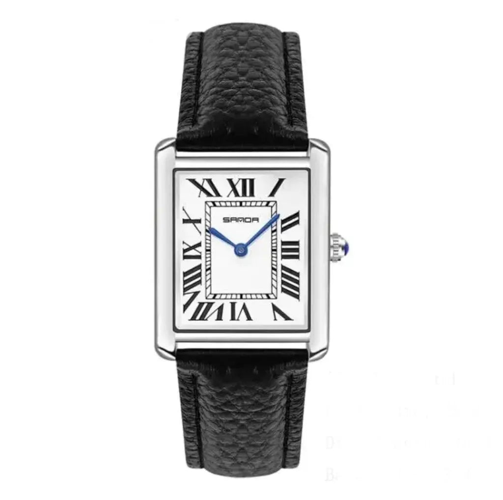 Reloj Rectangular Romano - Marrón