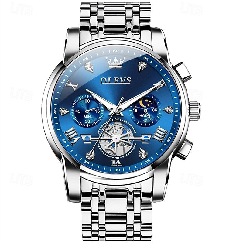 Reloj Cronógrafo Lunar - Azul/Plata