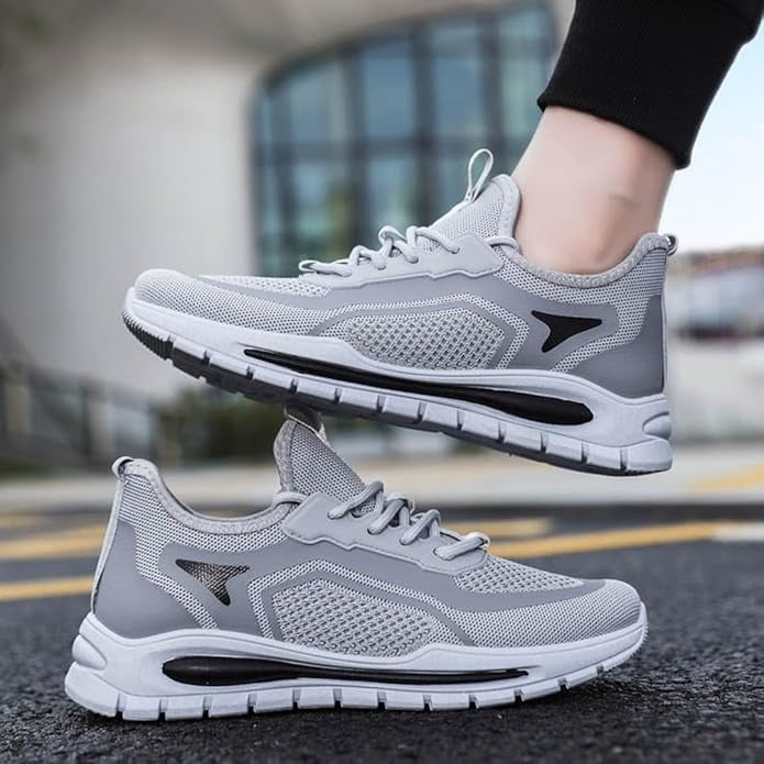 Tenis Deportivos Ligeros Transpirables - Gris