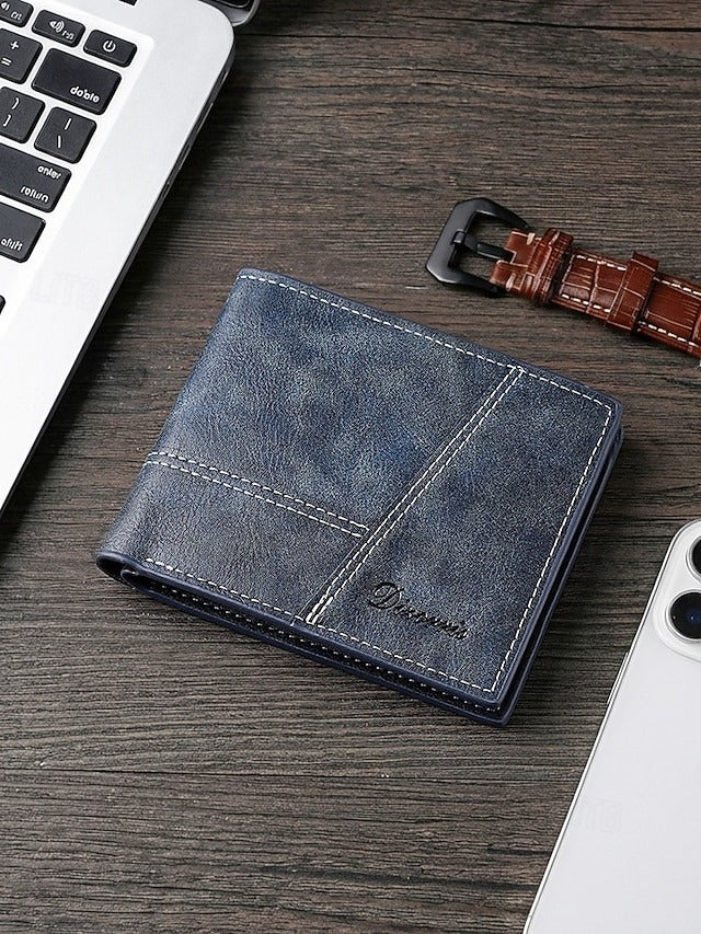 Cartera Retro Bifold - Azul
