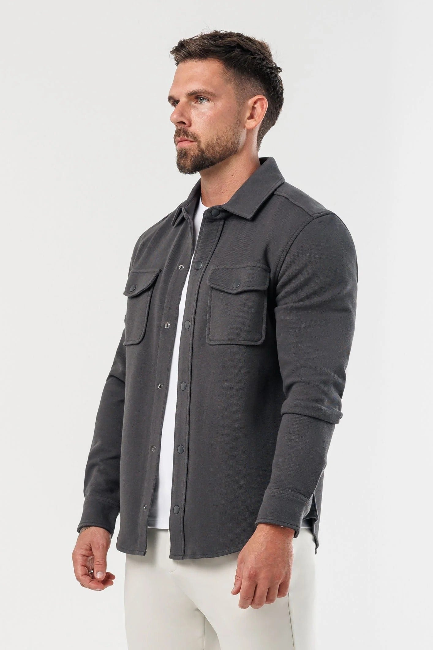 Chamarra Classic Cotton Signature - Gris