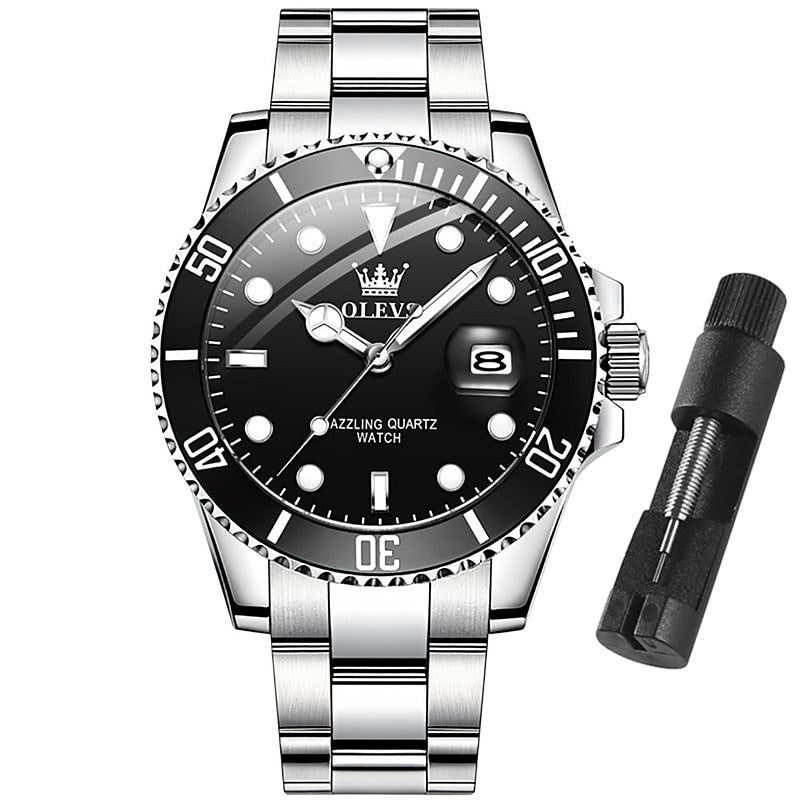 Reloj Deportivo de Acero - Negro