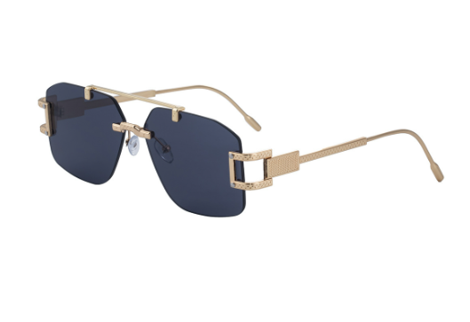 Gafas de Sol Polygon Vintage - Azul Oscuro/Dorado