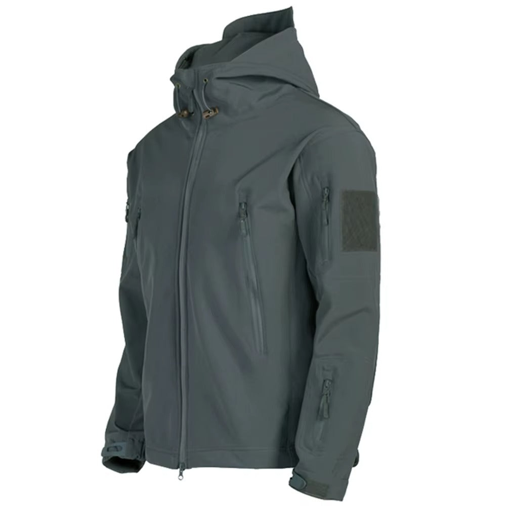 Chamarra Táctica Impermeable con Capucha - Verde