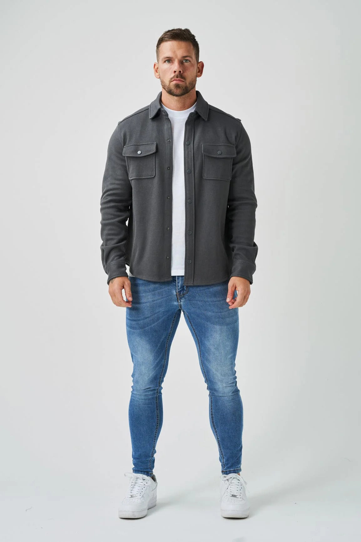 Chamarra Classic Cotton Signature - Gris