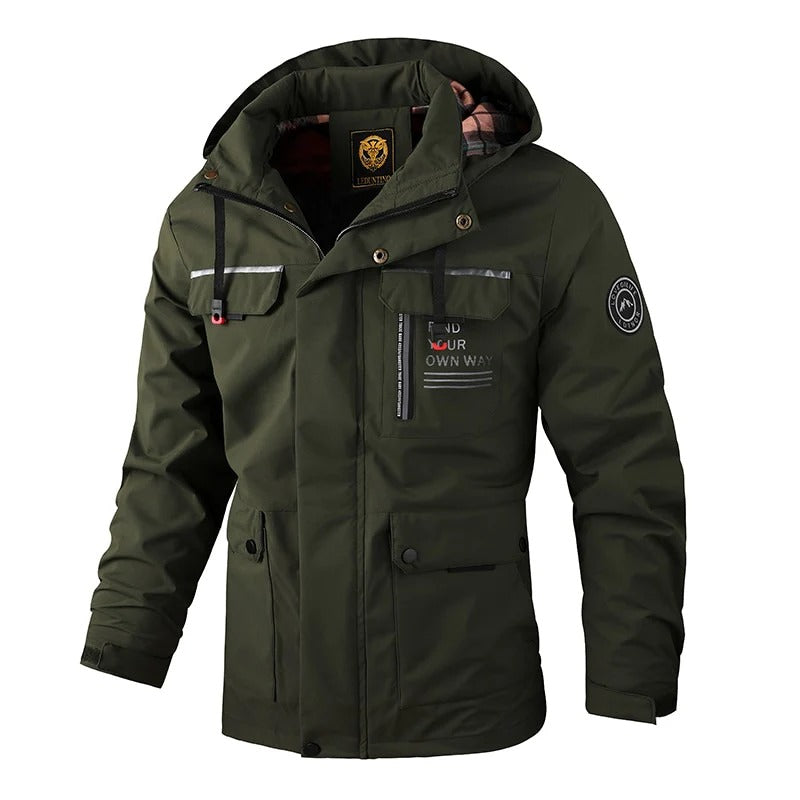Chaqueta Impermeable con Capucha - Verde