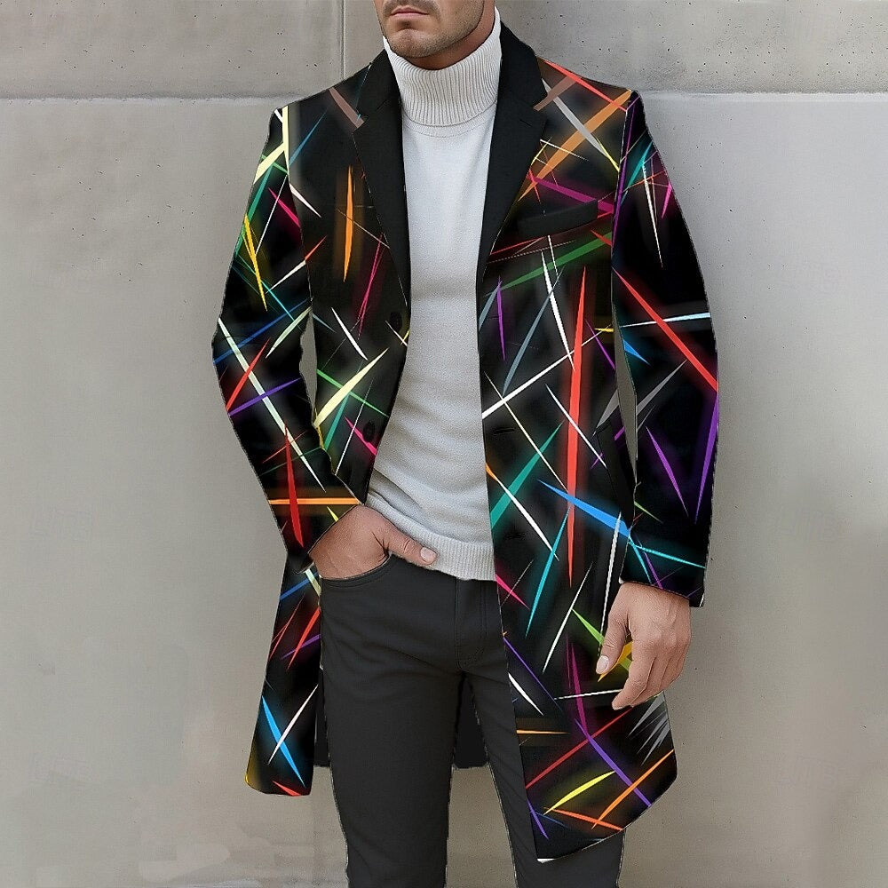 Chamarra Geométrica Prisma Luxe - Negro
