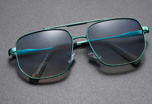 Gafas de Sol Cuadradas Vintage - Azul/Plata