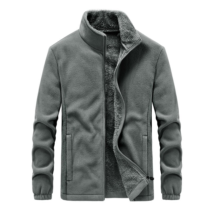 Chaqueta Polar con Forro Interior Afelpado - Negro