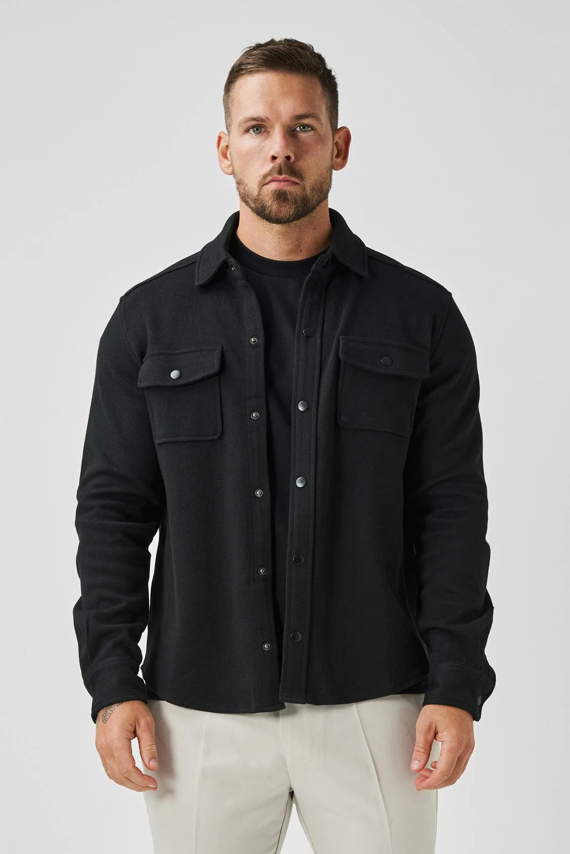 Chamarra Classic Cotton Signature - Negro