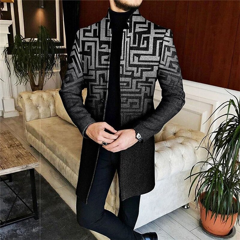 Chamarra Geométrica Prestige - Gris