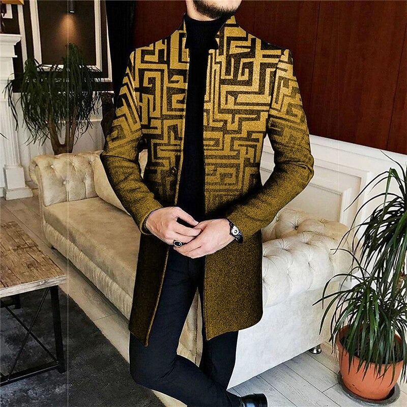 Chamarra Geométrica Prestige - Amarillo