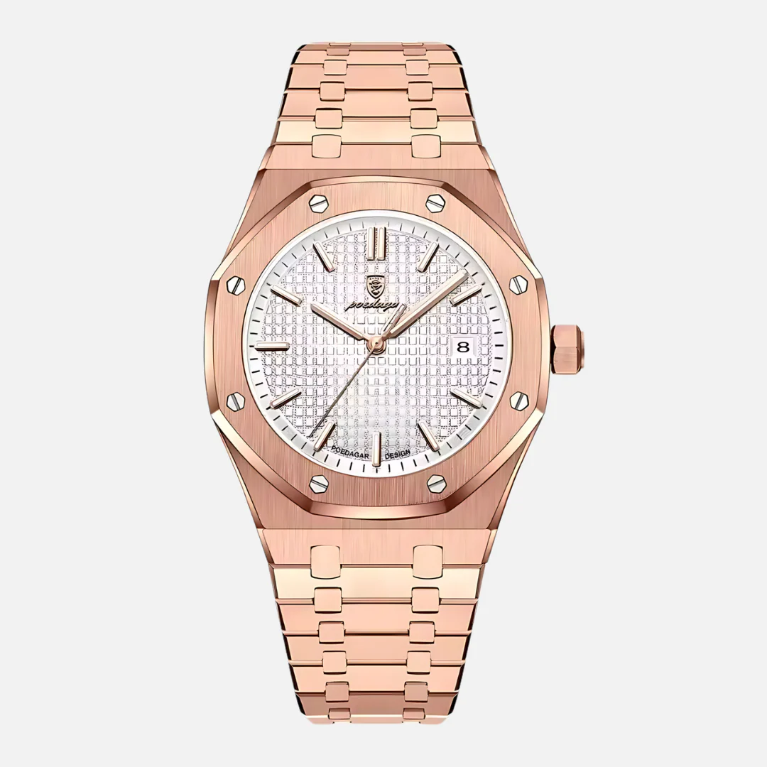 Reloj de Acero Octagon – Negro