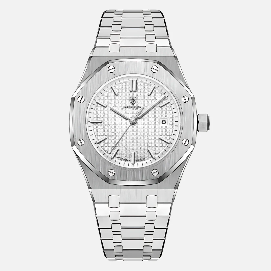Reloj de Acero Octagon – Negro