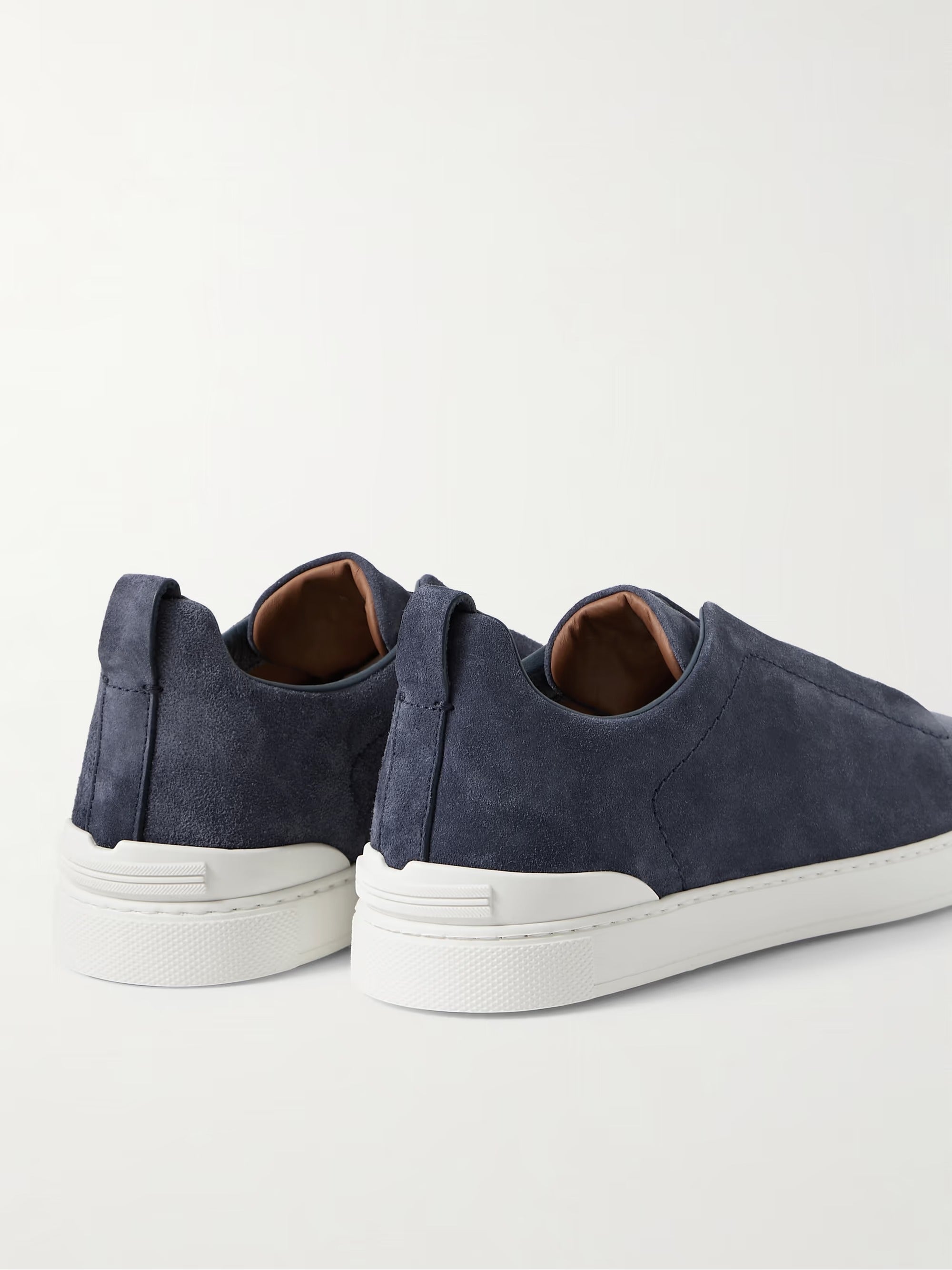Triple Stitch Gamuza Slip-On Zapatilla – Marino